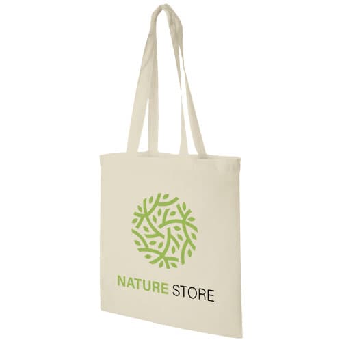 Promotional shopping & tote bags made from cotton, 140 g/m2 with custom branding options.