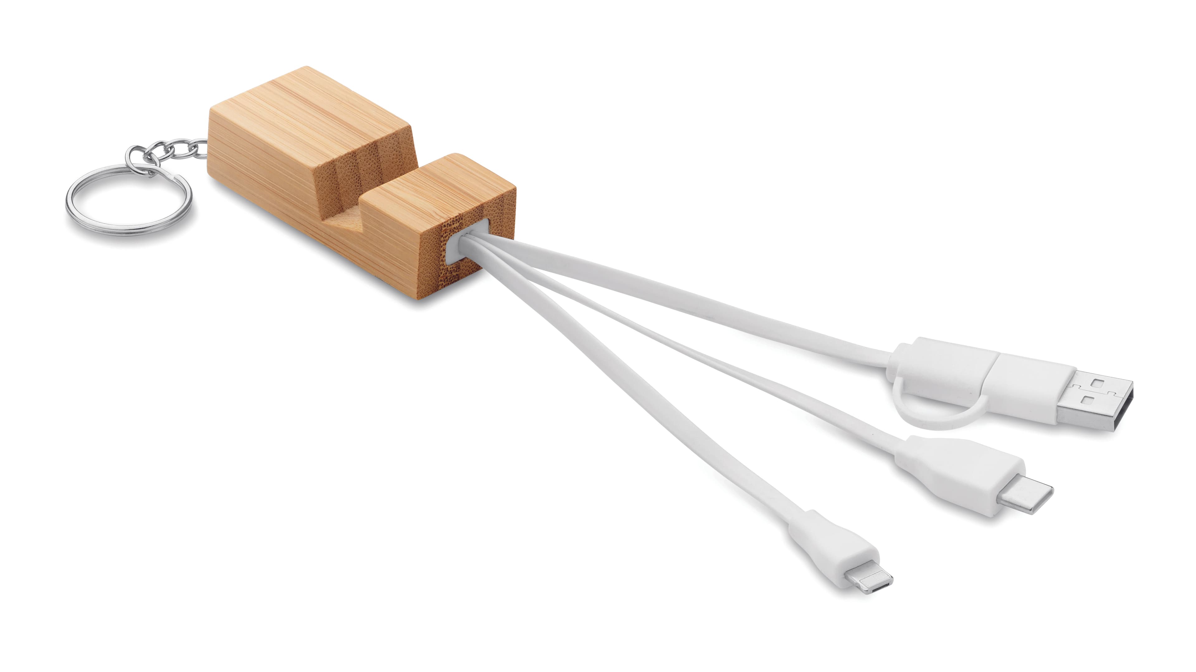 Bamboo Key Ring And Stand
