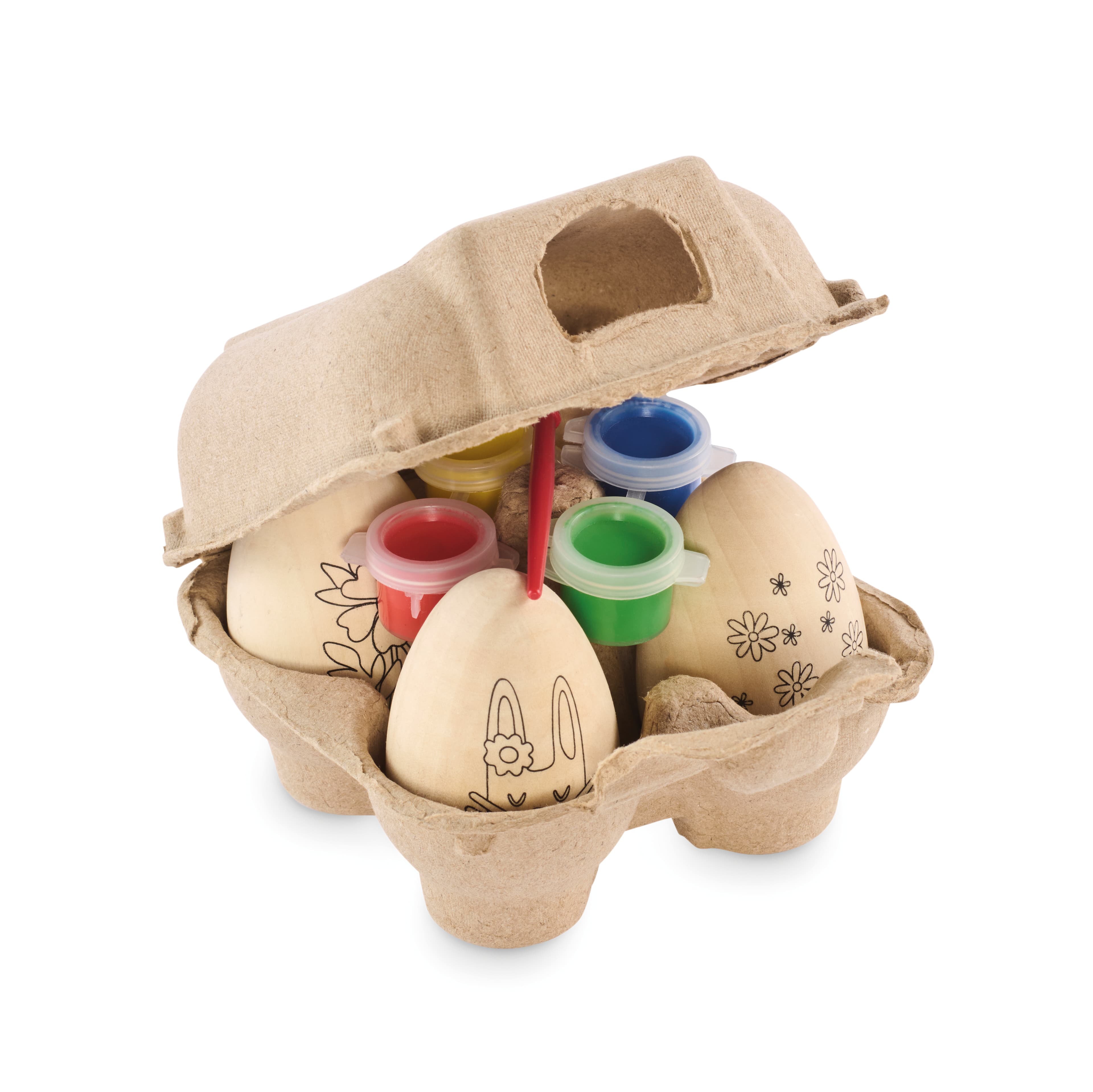 Wooden Eggs Painting Set