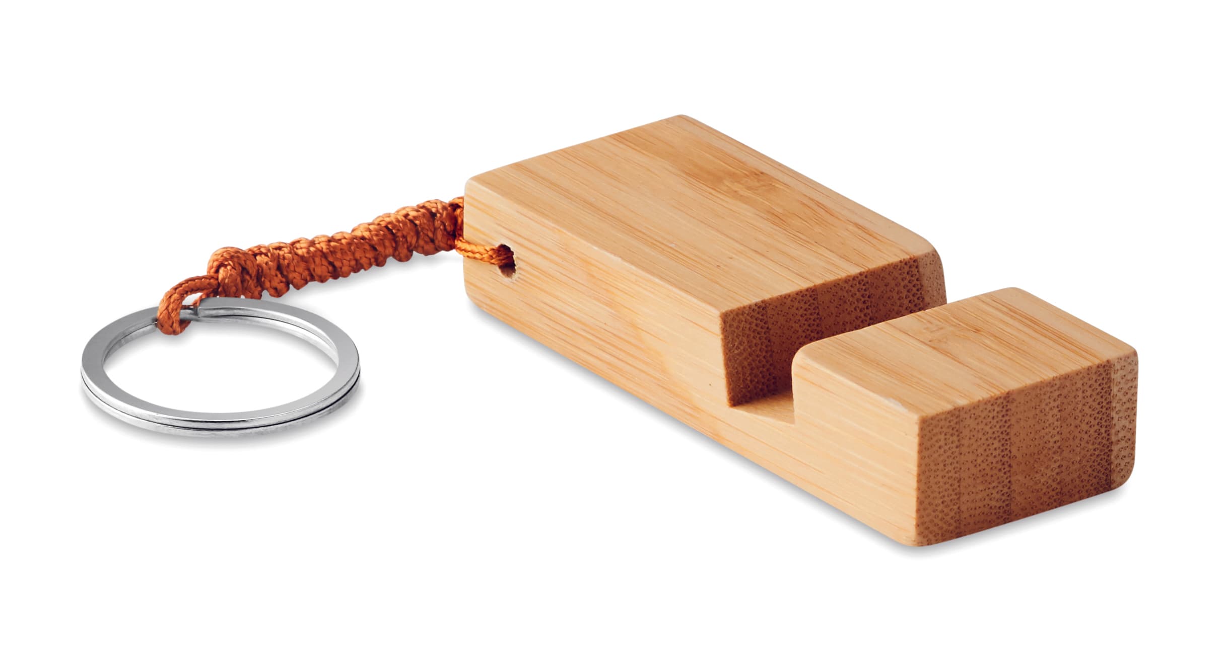 Bamboo Key Ring And Phone Holder