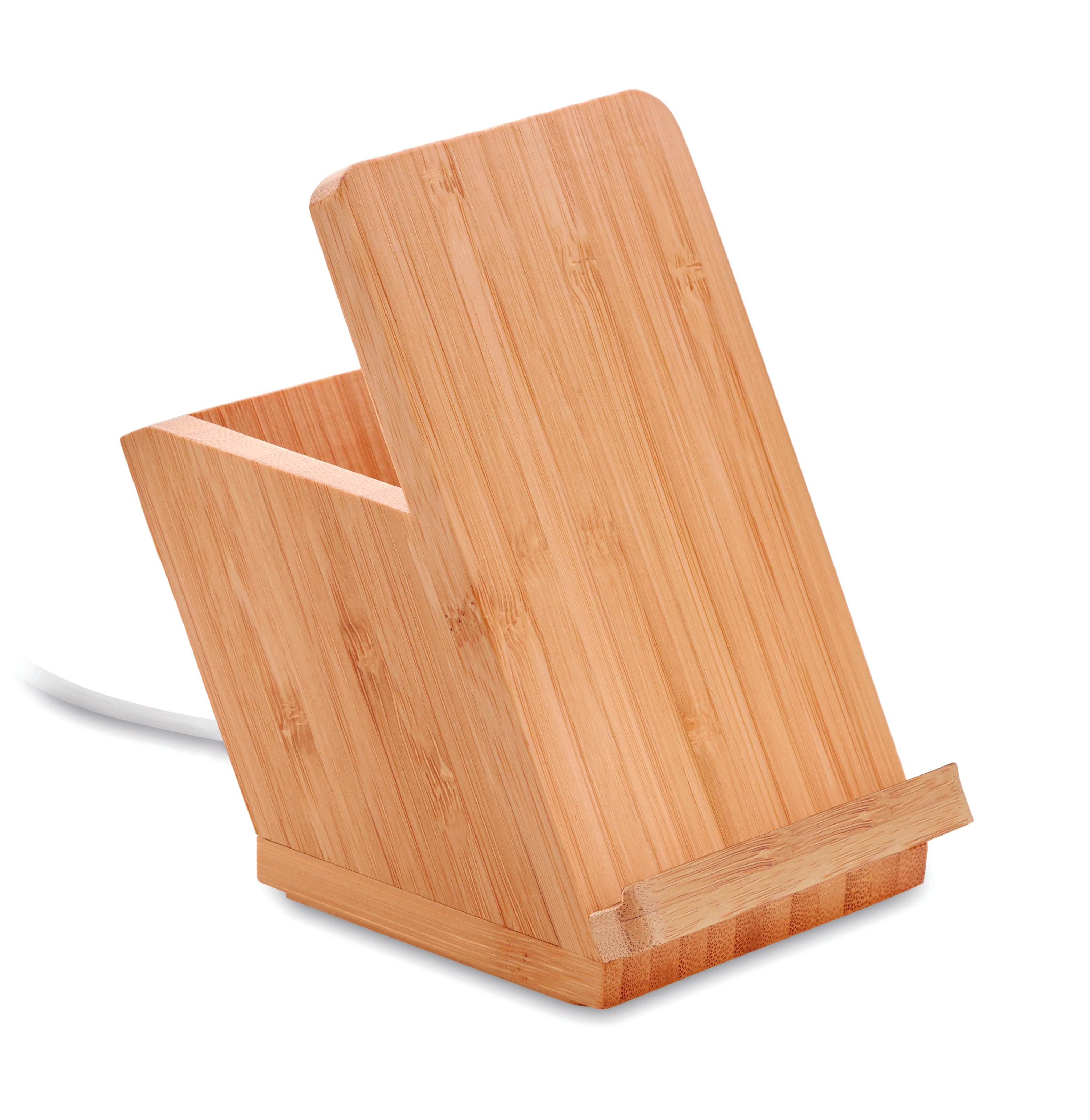 Bamboo Wireless Charger Pen Holder 5w