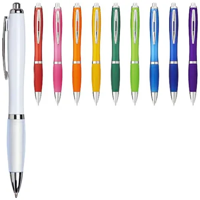 Promotional Nash ballpoint pen with coloured barrel and grip (black ink)