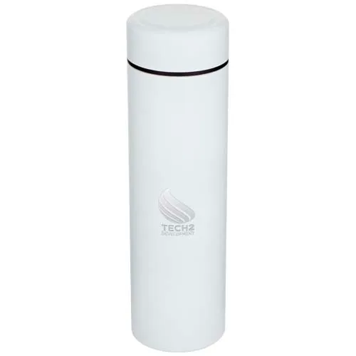 Custom Printed Taylor 450 ml double wall stainless steel flask with tea strainer