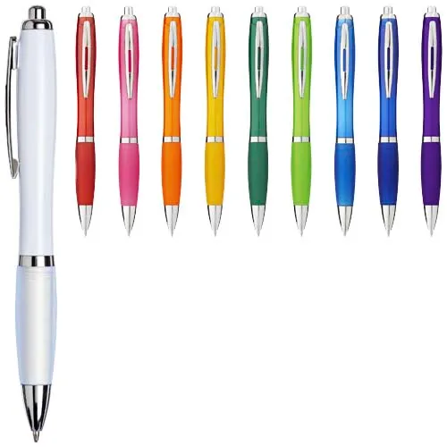 Promotional Nash ballpoint pen with coloured barrel and grip (black ink)