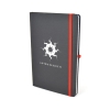 A5 Black Nebraska Recycled Notebook in black-red