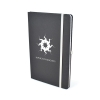 A5 Black Nebraska Recycled Notebook in black-white