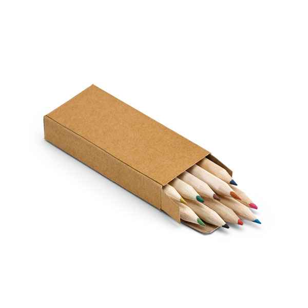 Pencil Box With 10 Coloured Pencils | Printed Corporate pencils ...